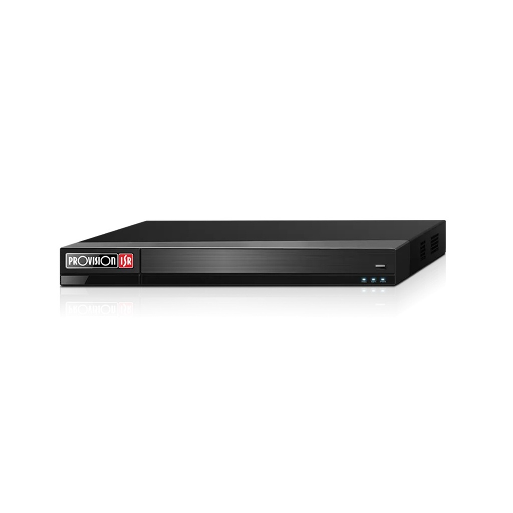 NVR de 16 Canales Provision-ISR NVR12-16400PFAN(1U) Para 2 Discos Duros máx. 20TB 2x USB 2.0 16x RJ-45 