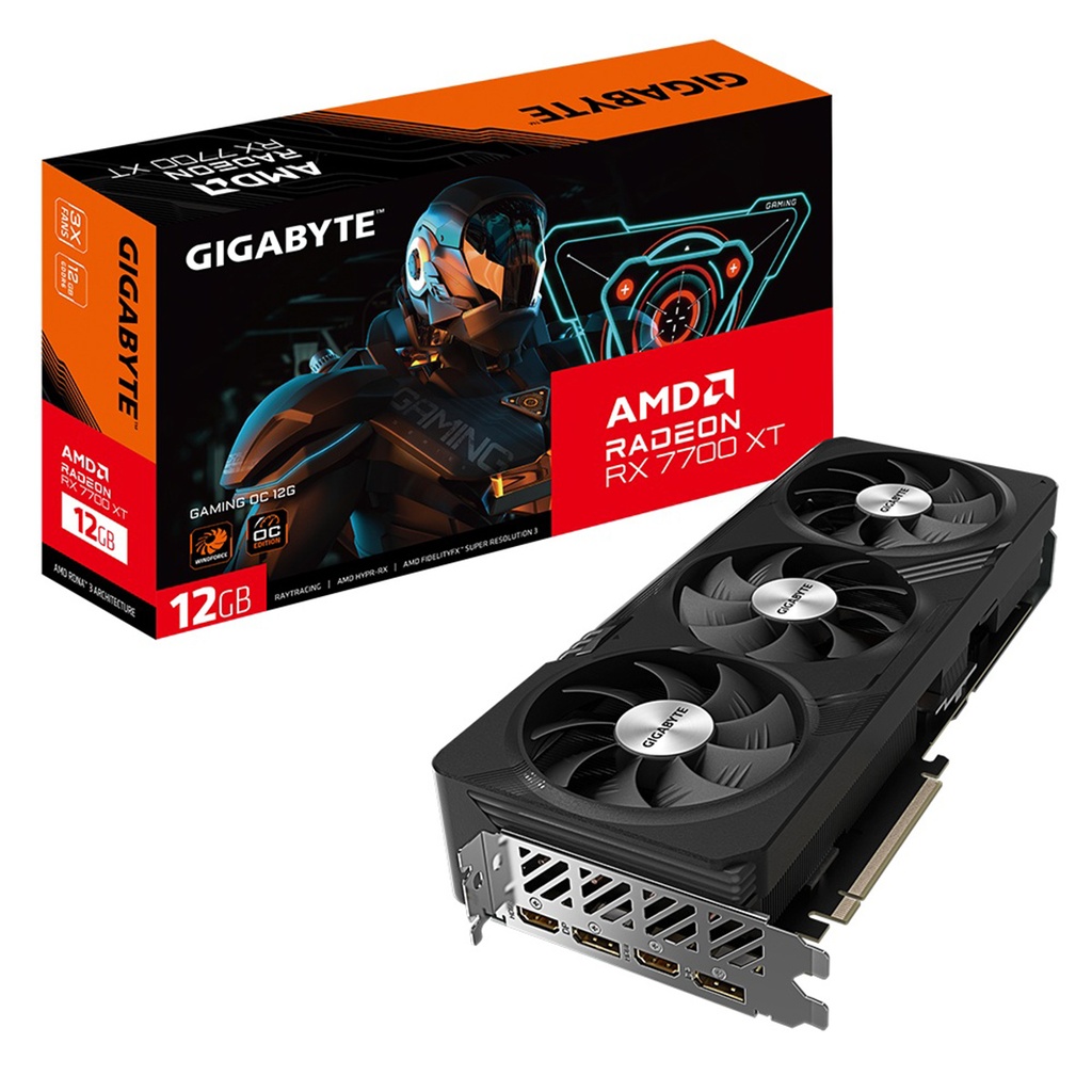 Tarjeta de Video Gigabyte AMD Radeon RX 7700 XT GAMING OC 12G 12GB 192-bit GDDR6 PCI Express 4.0 