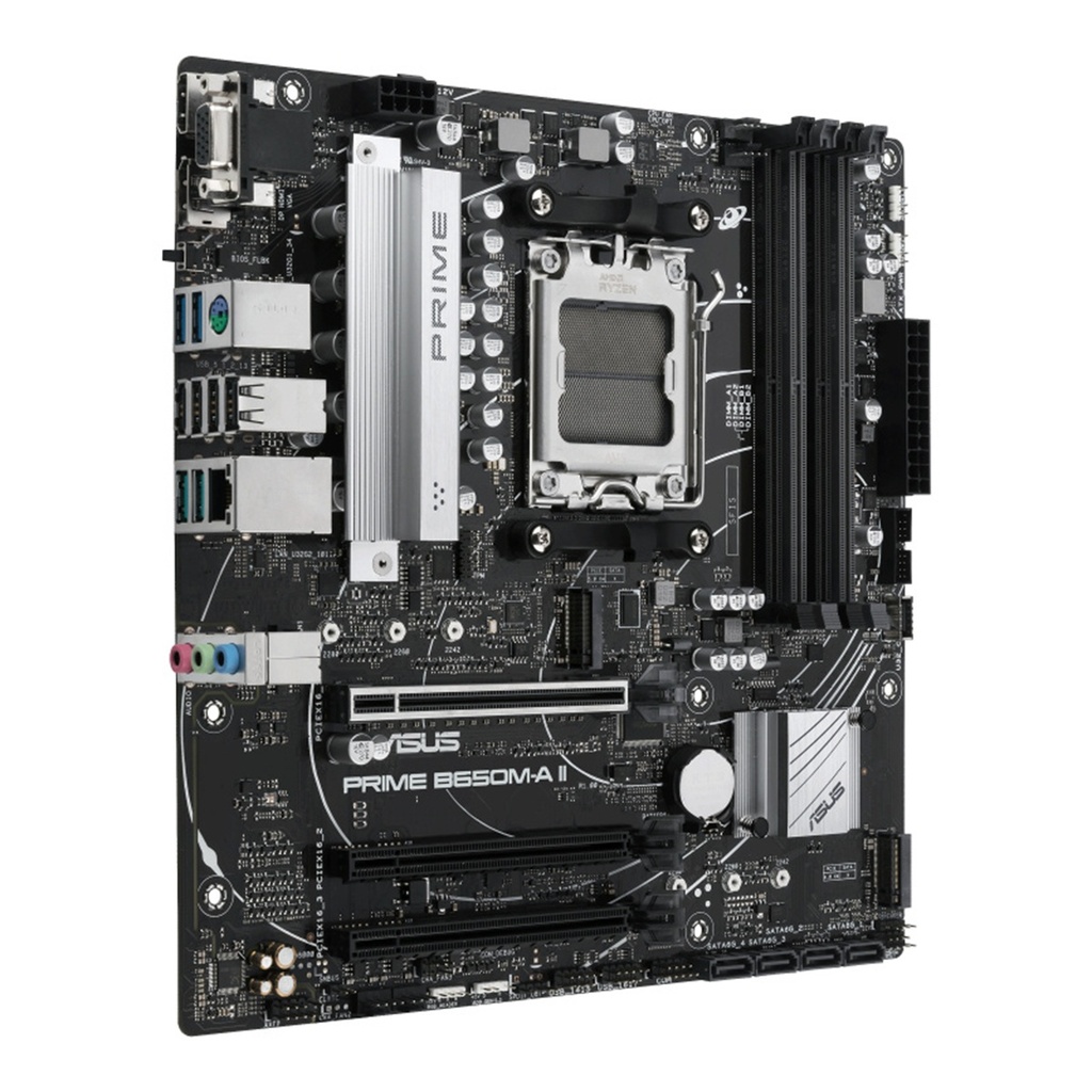 Tarjeta Madre Asus PRIME B650M-A AX II-CSM S-AM5 4x DDR5 HDMI DisplayPort VGA PCI-e-4.0 Wifi6 Micro ATX