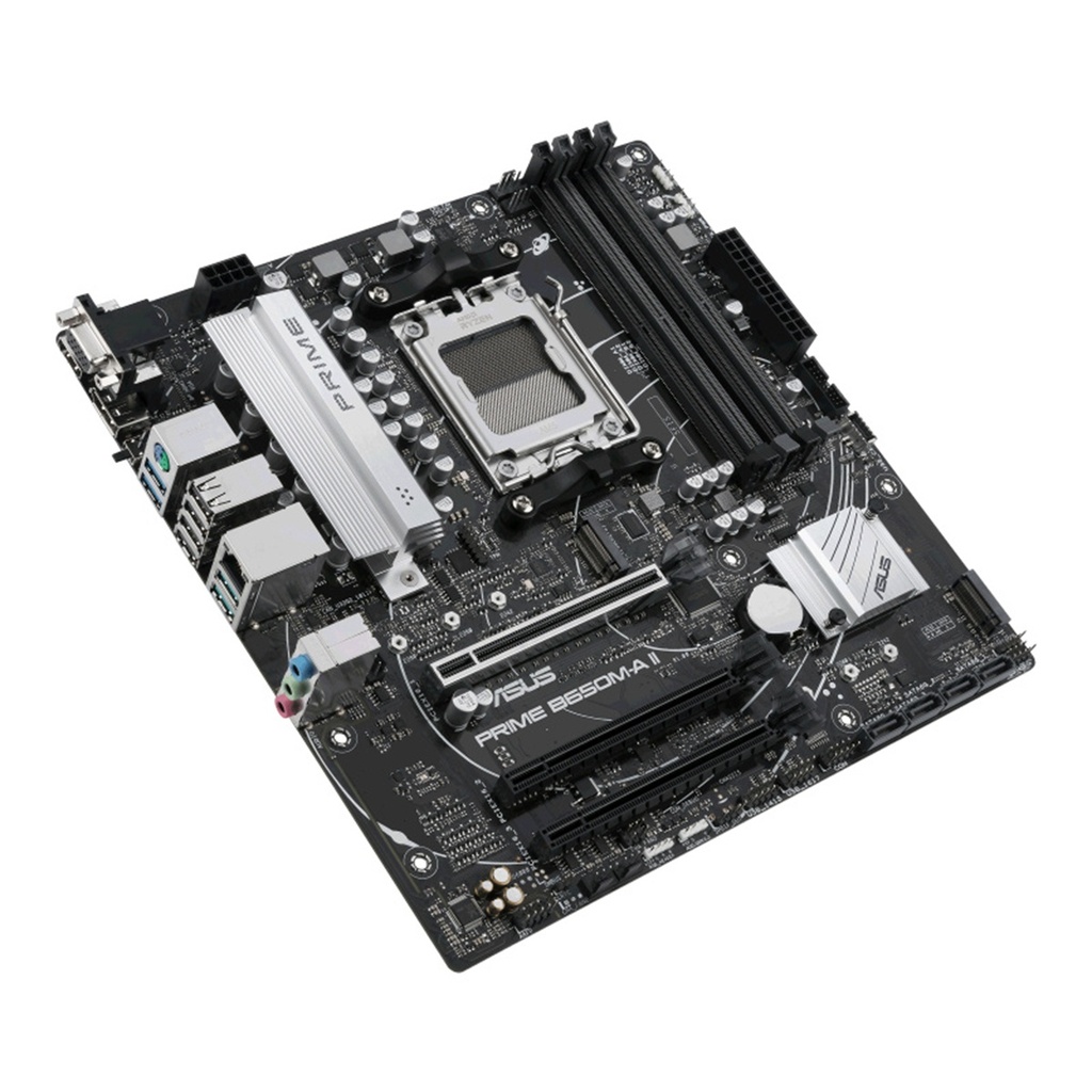 Tarjeta Madre Asus PRIME B650M-A AX II-CSM S-AM5 4x DDR5 HDMI DisplayPort VGA PCI-e-4.0 Wifi6 Micro ATX