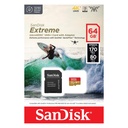 Memoria Flash SanDisk Extreme 64GB MicroSDXC UHS-I Clase 10 con Adaptador 