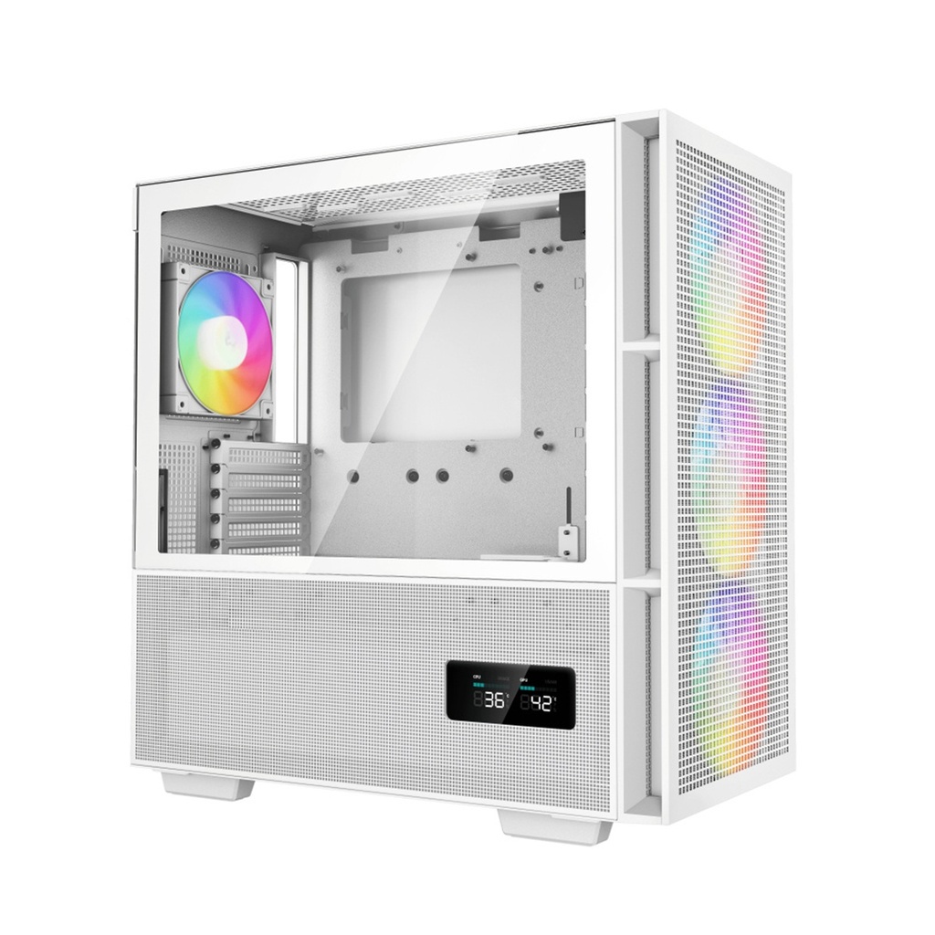 Gabinete DeepCool CH560 DIGITAL WH Midi-Tower ATX/EATX/Micro-ATX/Mini-ITX USB 3.0 Sin Fuente 4 Ventiladores Instalados