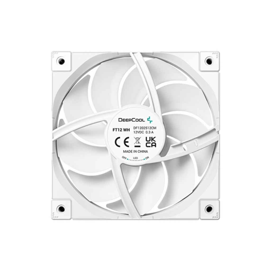 Kit 3 Ventiladores 120mm DeepCool FT12 500-2150 RPM 
