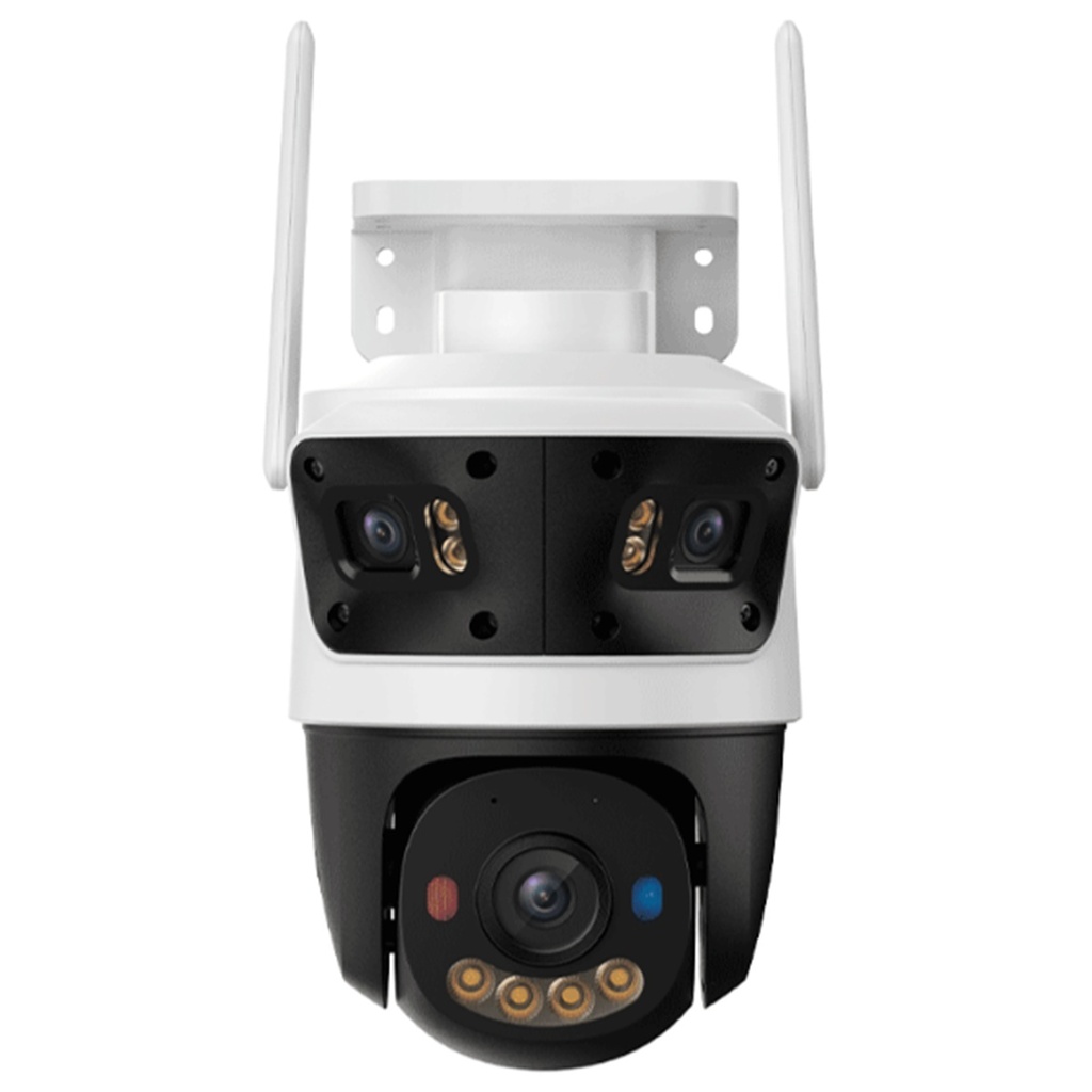 Imou cruiser triple 11mp (ipc-s7un-11m0wed ) - camara ip pt triple wifi smart color 11mp con 2 lentes fijos de 3 megapixeles + lente pt 5 megapixeles / dual sd 512gb c/u / disuasión activa / audio bidireccional