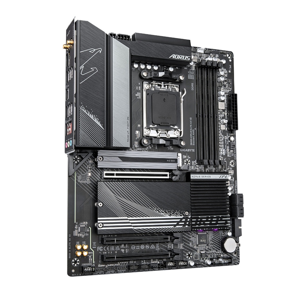 Tarjeta Madre Gigabyte B650 A ELITE AX V2 S-AM5 4x DDR5 5200MHz HDMI DP WIFI6E BT 5.3 ATX 