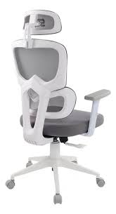 Silla Mesh Gaming Vorago CGM-400-WH Hasta 150Kg Reclinable Con Descansabrazos