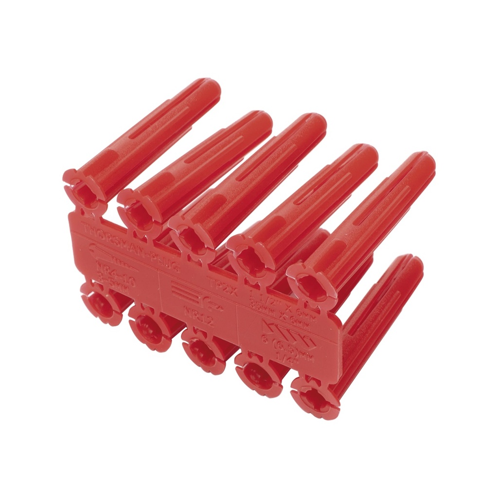 Taquete De Plastico De 1/4 Thorsman TP-2X 100 Piezas 