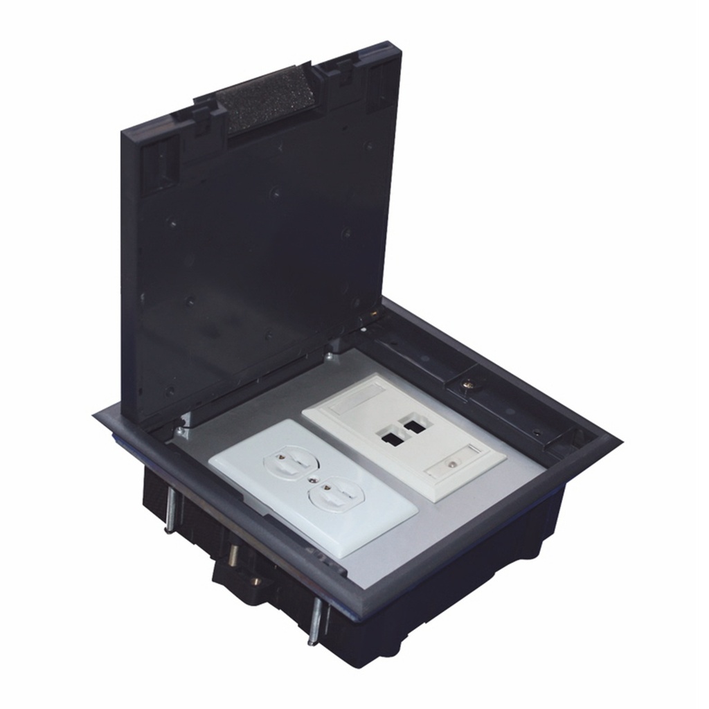 Caja De Piso Thorsman TH-CP-2M Para Dos Módulos Universales Socket M2 Para Alimentación Eléctrica y Redes De Datos