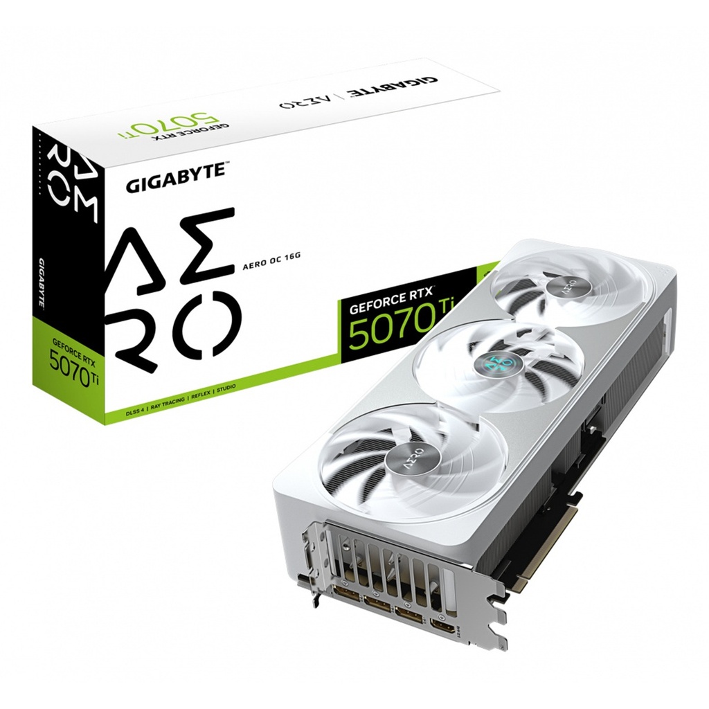 Tarjeta de Video Gigabyte NVIDIA GeForce RTX 5070 Ti AERO OC 16GB 256-bit GDDR7 PCI Express x16 5.0