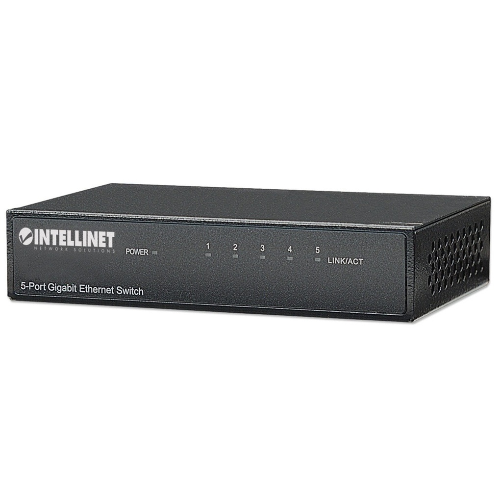 Switch Intellinet Gigabit Ethernet 530378 5 Puertos 10/100/1000Mbps 1024 Entradas No Administrable 