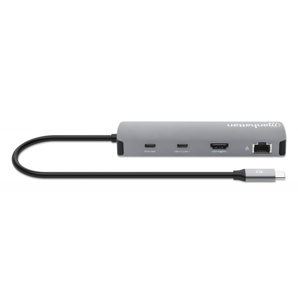 Docking Station Manhattan 190459 USB-C - 2x USB C 3.0 3x USB A 3.0 1x HDMI 1x RJ-45 MicroSD/SD