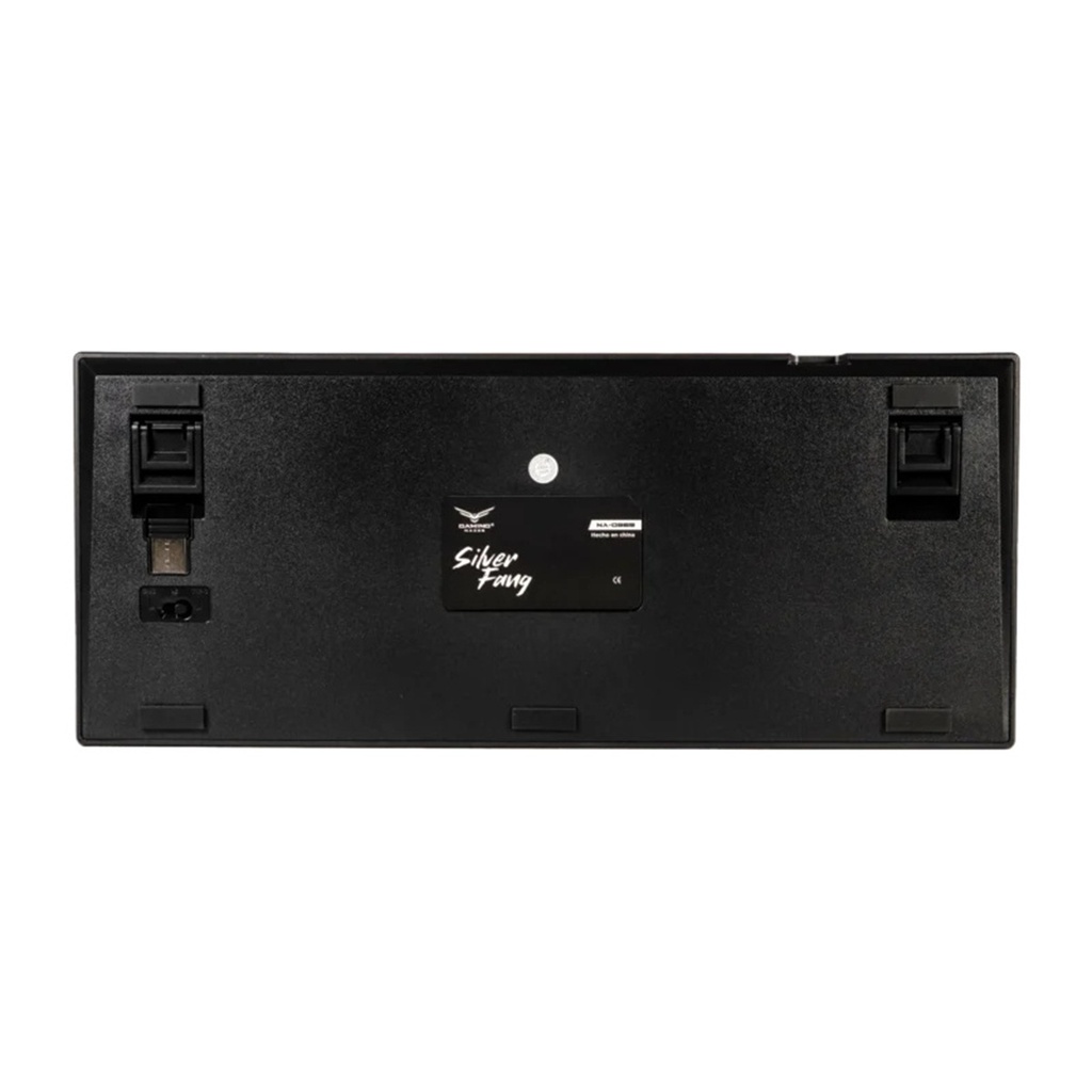 Teclado Mecánico Gamer Naceb Silver Fang LED RGB 75% Switch Brown Inalámbrico Español