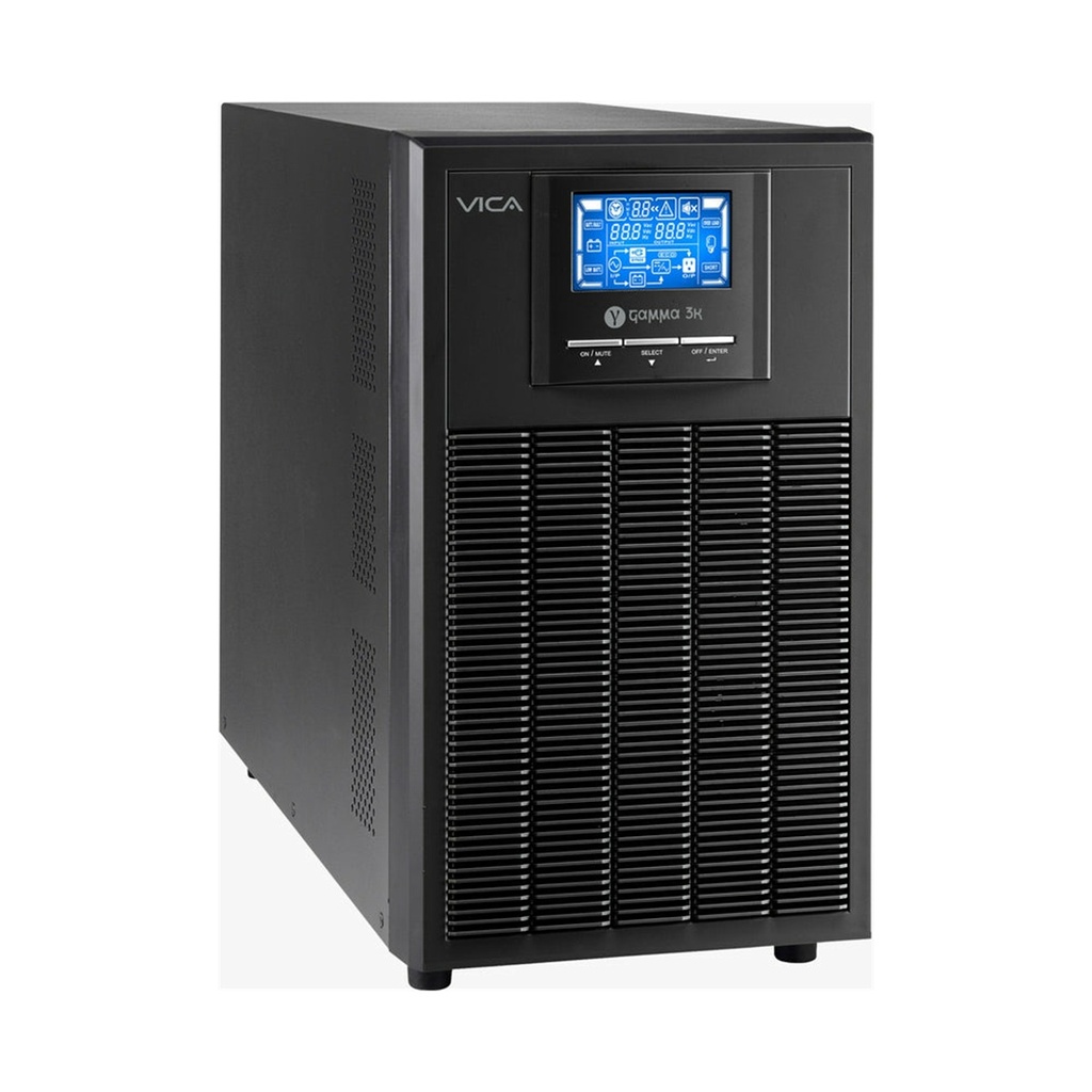 No Break Vica Gamma 1K Doble Conversión en Línea 900W 1.000VA Entrada 60V-145V Salida 110V-127V 3 Salidas