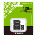 Memoria Flash Kingston Canvas Select Plus 128GB MicroSD UHS-I Clase 10 Con Adaptador