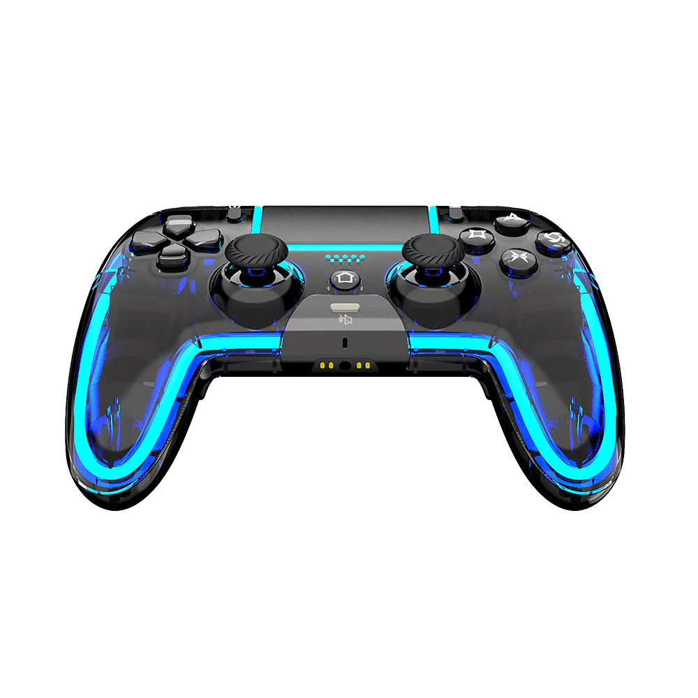 Control balam rush inalámbrico kontrol lucid g690 / bt 5.0 + alambrico / compatible ps5 , android , ios , pc / joysticks con tecnología hall 3d + doble motor + rgb / recargable 800 mah / negro