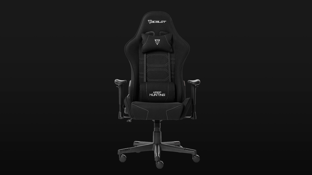 Silla ocelot gaming ost-black night tela automotriz base nylon ajustable