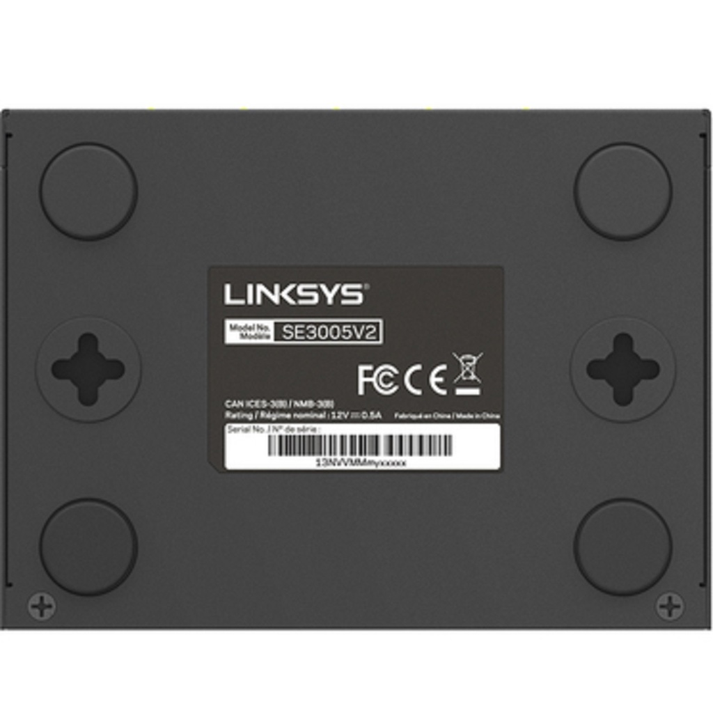 Switch Linksys Gigabit Ethernet SE3005 5 Puertos No Administrable