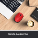 Mouse Logitech Óptico M170 Inalámbrico Usb 3 Botones alcance 10m