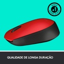 Mouse Logitech Óptico M170 Inalámbrico Usb 3 Botones alcance 10m