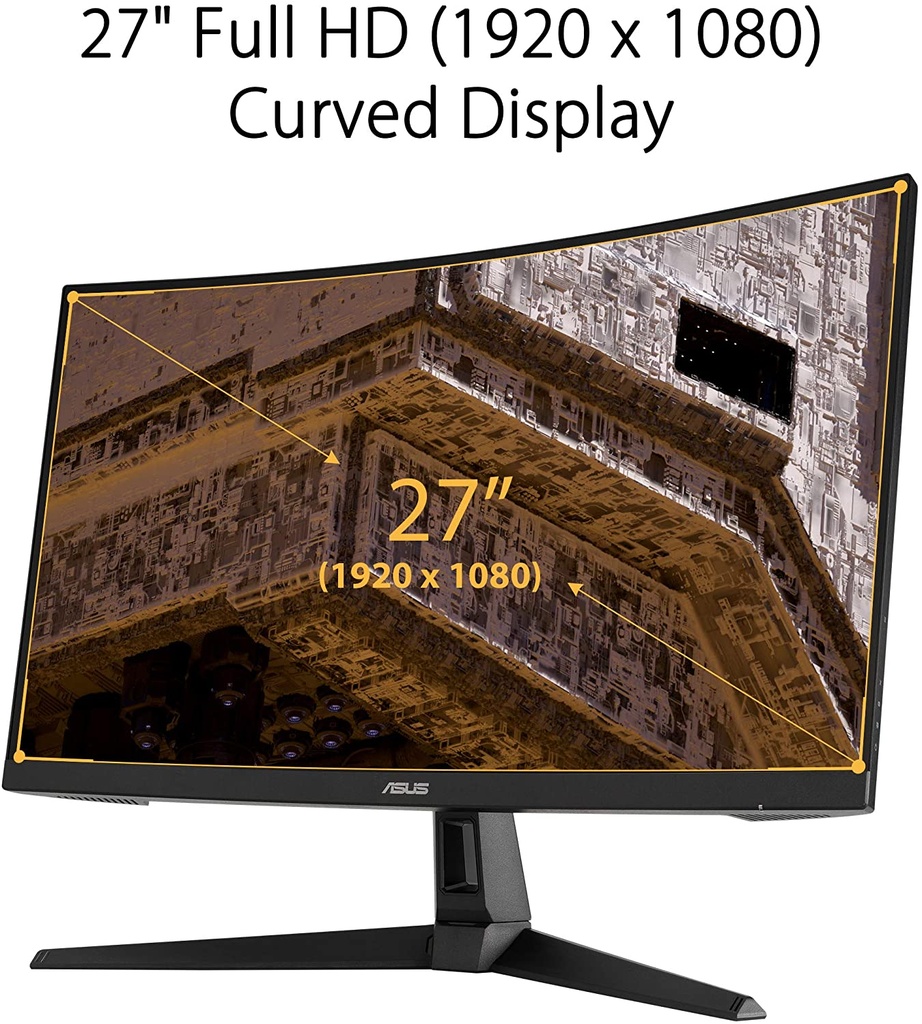 Monitor Gamer Curvo ASUS TUF Gaming VG27VH1B LED 27" Full HD 165Hz Widescreen FreeSync HDMI Bocinas Integradas 2x4W