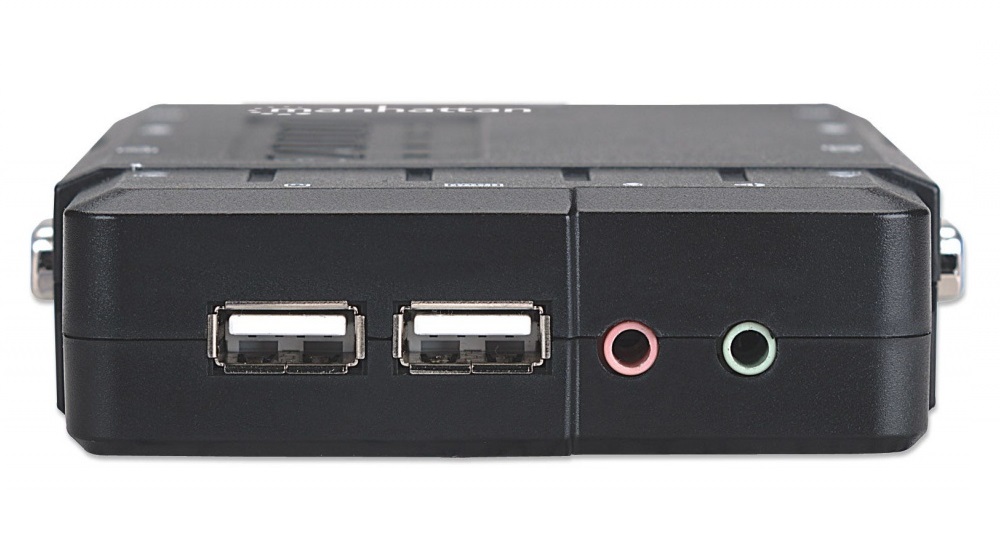 Switch KVM conmutador Manhattan de 4 Puertos USB VGA