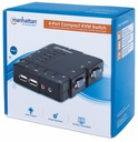 Switch KVM conmutador Manhattan de 4 Puertos USB VGA