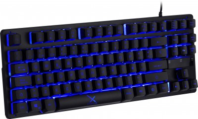 Teclado gaming xzeal alámbrico xst-300, rgb tres colores distintos, 1.5m de cable reforzado, función multimedia, (xsatga1b)