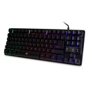 Teclado Multimedia Gamer Vorago Kb503 Retroiluminado Led Rainbow AntiGhosting Ucb 2.0 Color Negro