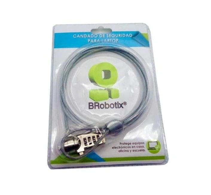 Candado de Combinación para Laptop BRobotix 128899 1.3 Metros Acero Inoxidable