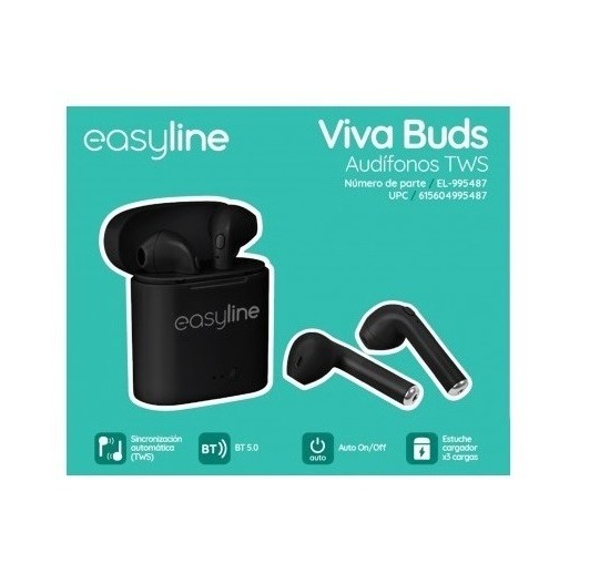 Audífonos Easy Line Intrauriculares Viva Bunds Micrófono Inalámbrico Bluetooth