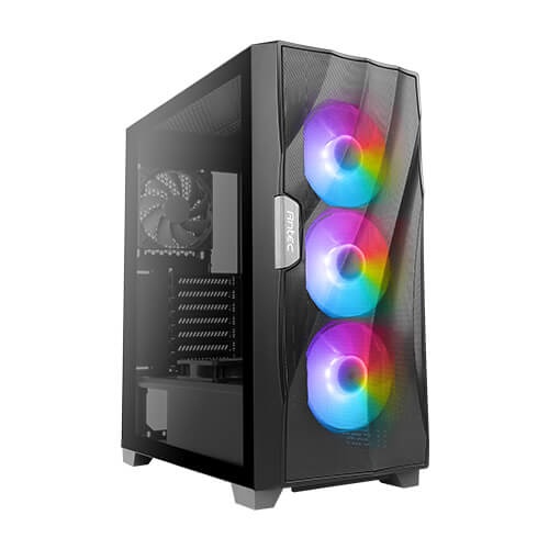 Gabinete antec df700 flux negro, media torre, atx, micro atx, mini-itx, 7 ranuras de expansion, ventana cristal, 3 vent front, 2