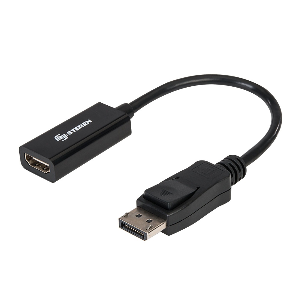 Adaptador steren displayport a hdmi salida de video color negro