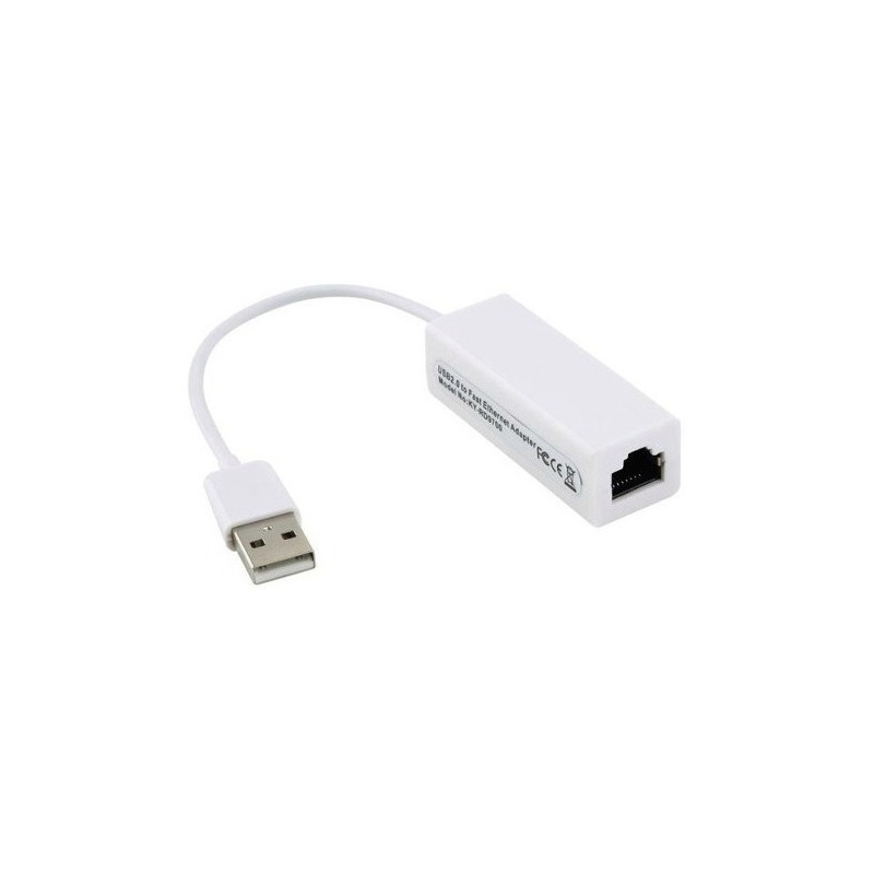 Adaptador de red xcase de usb 2.0 a puerto ethernet 10/100mbps, blanco