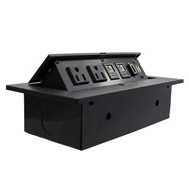 BRobotix Caja de Montaje 170906, 4 Puertos, Negro