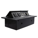 BRobotix Caja de Montaje 170906, 4 Puertos, Negro