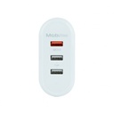 Cargador  mobifree cargador de pared 3 puertos usb - color blanco