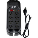 Regulador de Voltaje GHIA GVR-013 600W 1300VA 8 Contactos Uso Domestico
