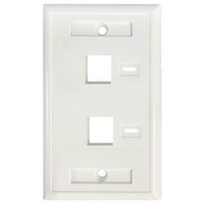 Tapa intellinet para caja 2 perforaciones etiqueta color blanco