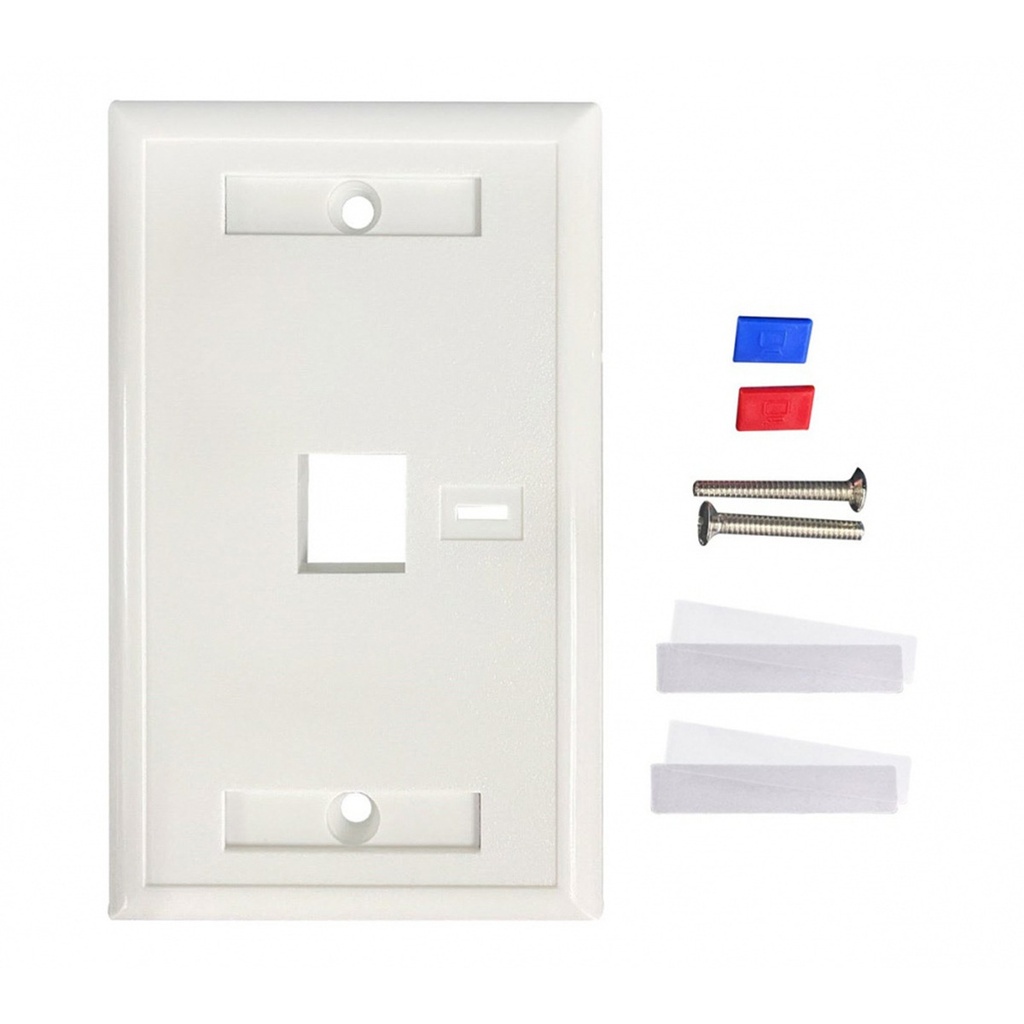 Tapa de Pared Intellinet 772389 1 Puerto Perforacion Para Etiqueta 