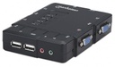 Switch Manhattan KVM de 4 Puertos USB VGA