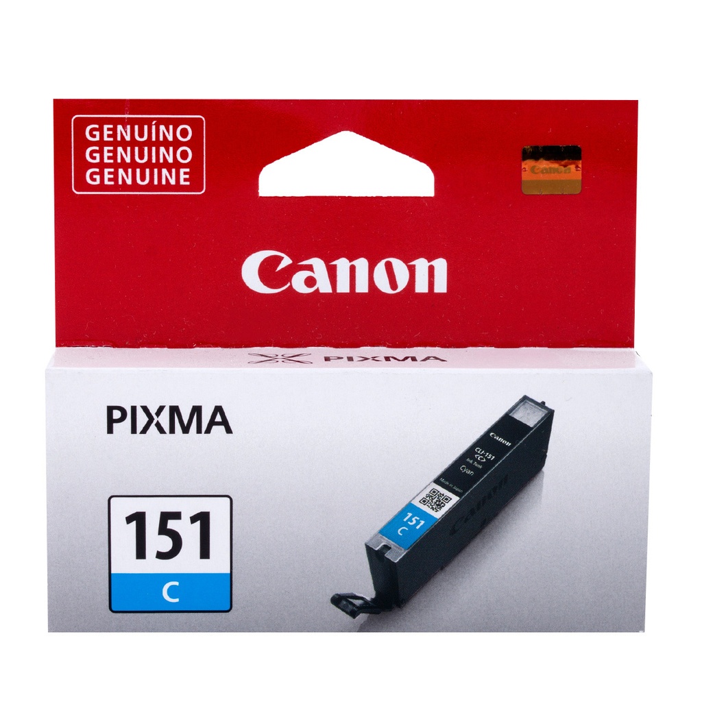 Tanque De Tinta Canon Cli-151c 7ml Color Cyan Rinde 332 Páginas