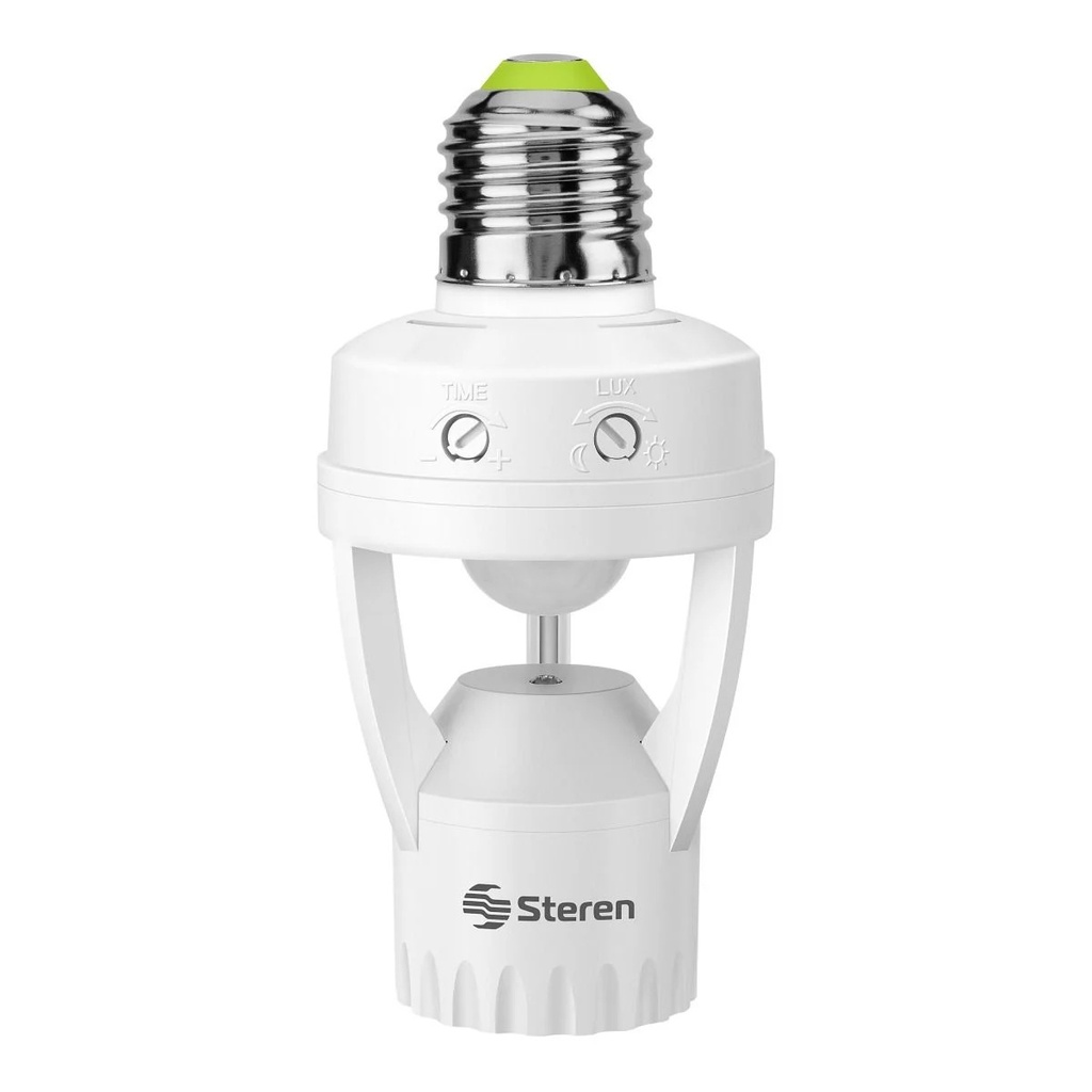 Socket con Sensor de Movimiento y Luminosidad Steren LAM-055 127V
