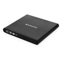 Grabadora verbatim cd/dvd externa slimline color negro
