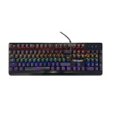 Teclado Mecánico Alambrico Ocelot Gamer Metalico Switch Azul