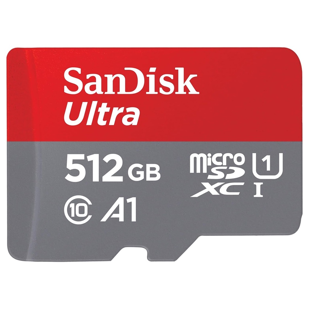 Memoria Flash Sandisk Ultra, 512GB MicroSDXC UHS-I Clase 10 Con Adaptador
