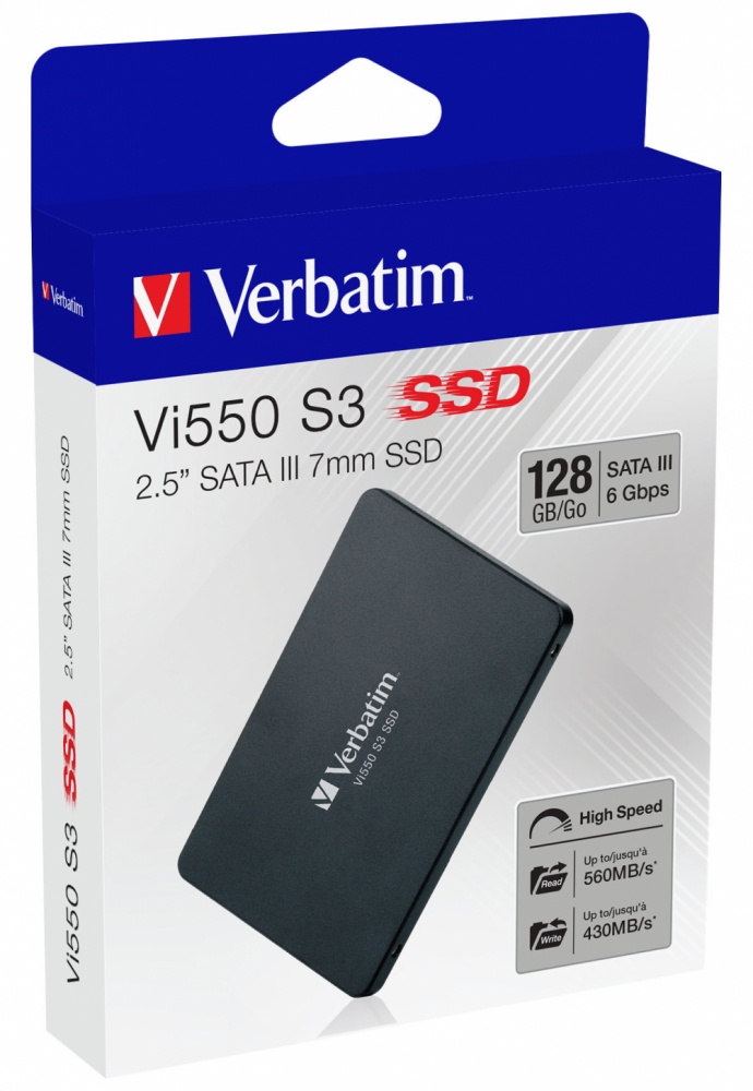 Unidad de estado sólido ssd verbatim vi550 interno 128gb sata iii 2.5"
