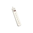 Supresor de picos tripp-lite tlp604 con 6 contactos, cable 1.22 m (4 pies), 790 joules, gabinete gris claro.