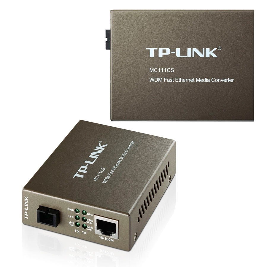 Convertidor de medios tp-link mc111cs - plata