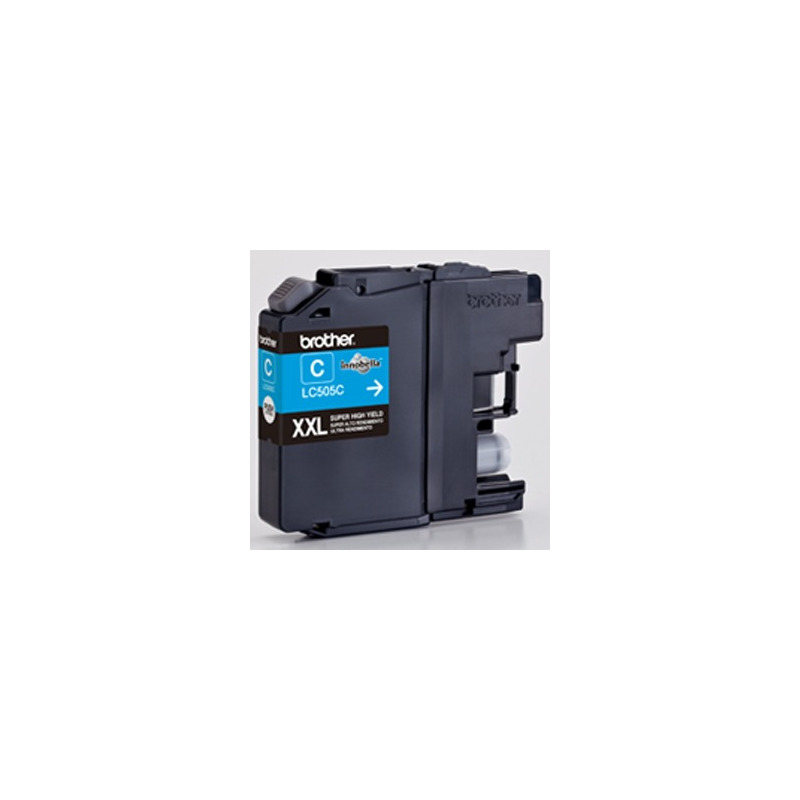 Tinta brother lc505c súper alto rendimiento hasta 1300 páginas color cian 