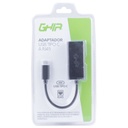 Adaptador Ghia USB 3.1 Tipo C a Red Ethernet RJ45 Color Negro
